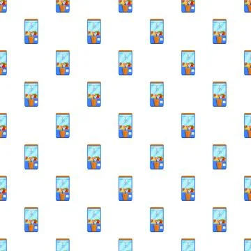 Claw machine arcade game pattern for entertainment background イラスト素材