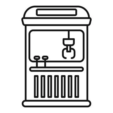 Claw machine arcadegame vector line icon design Stock Illustration