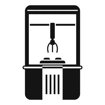 Claw machine grabber playing arcade game vector Stock Illustration