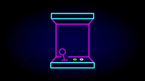 Claw Machine Neon Design Stock Footage 335632756