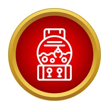 Claw machine toy grabber arcade game icon Stock Illustration