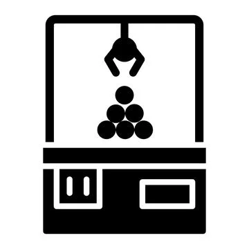 Claw Machine Vector Icon Design Illustration Stock Illustration