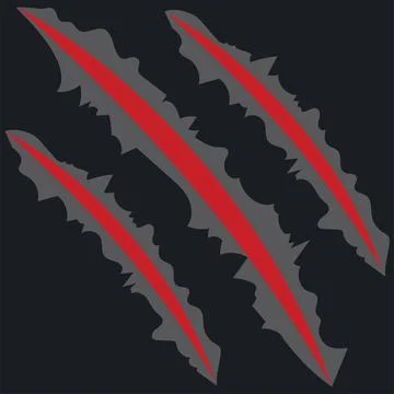 Claw mark vector elemenr concept design template Stock Illustration