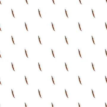 Claw marks pattern on white background Stock Illustration