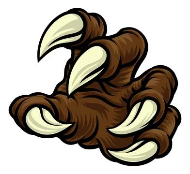 Claw Monster Hand Dragon Dinosaur Talon Cartoon Stock Illustration