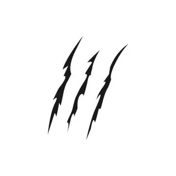 Claw scar scratch icon vector Stock Illustration