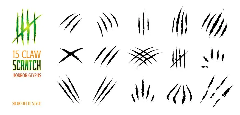 Claw scratch vector illustration Stock Illustration