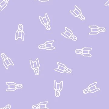 Claw trimming scissors line vector seamless pattern Stockillustratie
