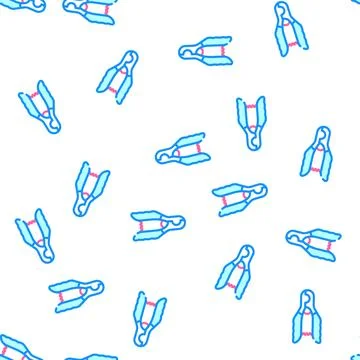 Claw trimming scissors vector seamless pattern Stock Illustration