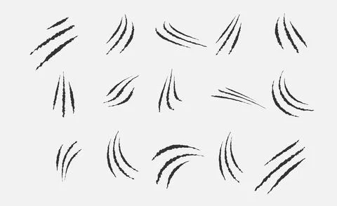 Claws scratches, animal monster mark design element, tattoo and decor for hal Stock Illustration