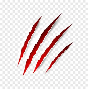 Claws scratches - vector isolated. Claws scratches animal claw tracks cat or Stock Illustration