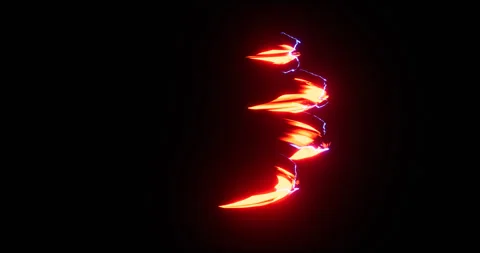 Claws slash effect on black background Stock Footage 317885832