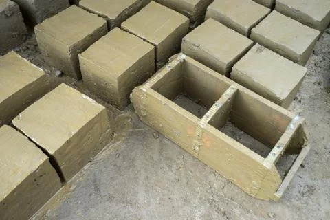 Clay adobe blocks Stock Photos