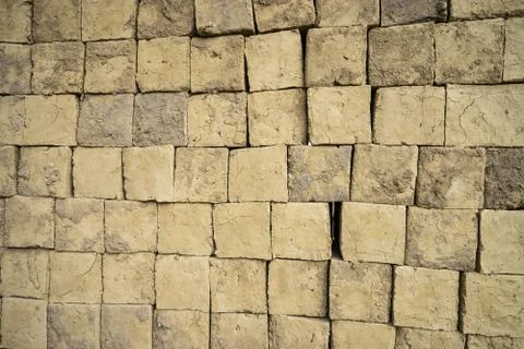 Clay adobe blocks Foto stock