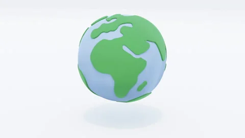 Clay Art of the Globe floating in the air (4K resolution) Stock Footage 166197625