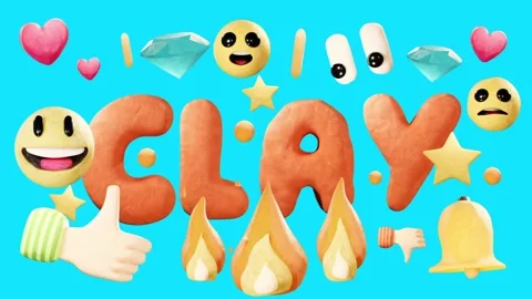 Clay Assets &amp; Type After Effects stock