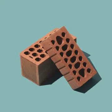 Clay bricks for construction industry Ilustración de archivo