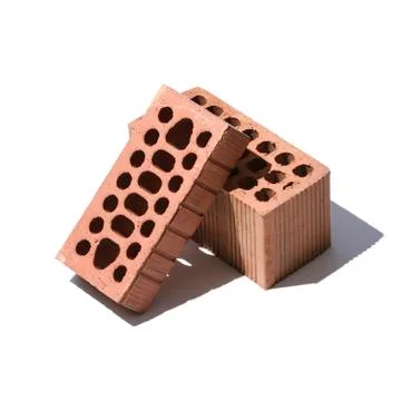 Clay bricks for construction industry Stock Illustration