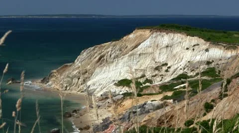 Clay cliffs Martha's Vineyard; 2 Stock Footage 12279019