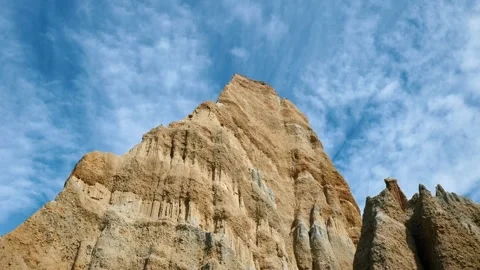 Clay Cliffs With Sky Above Stock Footage 260850279