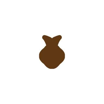 Clay cup icon. Simple style clay cup shop big sale poster background symbol.. Stock Illustration