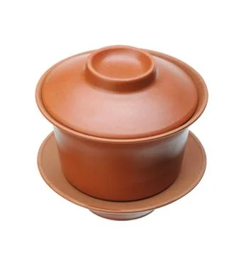 Clay cup for tea infuser Stock Photos