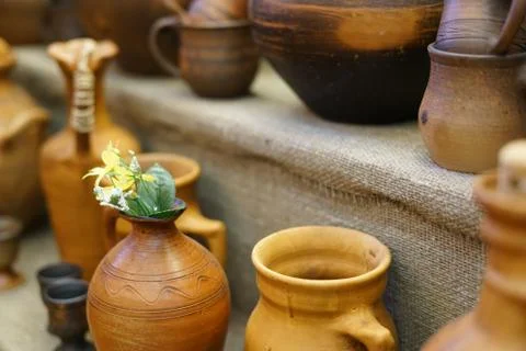 Clay dishes Stock Photos
