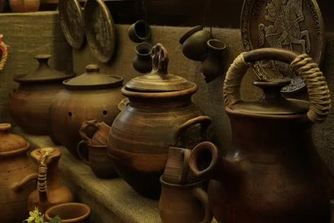 Clay dishes Stock Photos
