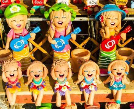 Clay dolls Stock Photos
