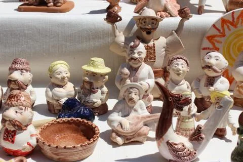 Clay Figures Of Cossacks Foto stock