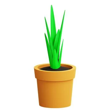 Clay flowerpots. 3D rendering, isolate. Beautiful image of a pot. Scattered 스톡 일러스트