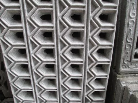 Clay frame designs for wall construction Stock Photos