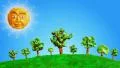 Clay Grow trees on meadow HD Footage