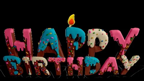 Clay Happy Birthday Stock Footage