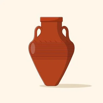 Clay Jar Vector Icon Illustration. Pottery Vector. Flat Cartoon Style Suita.. 스톡 일러스트