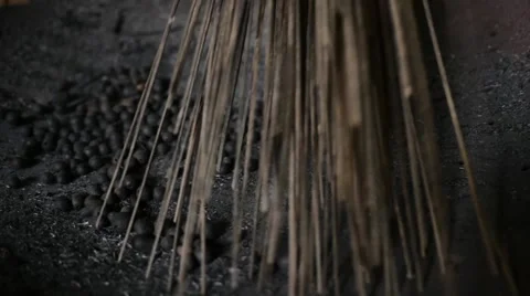 Clay Jewellery Taken From The Fire Stock Footage 58071353