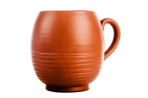Clay jug, it is isolated Stock Photos