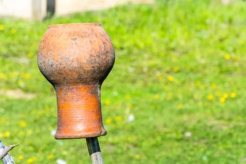 A clay jug. Stock Photos
