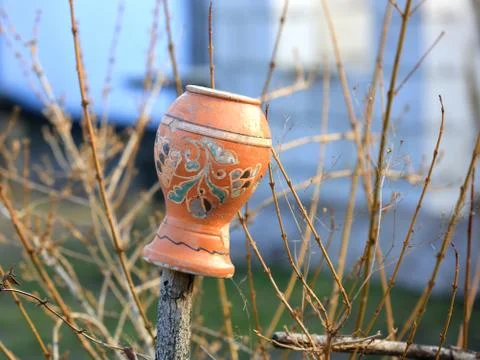 Clay jug pot Foto stock