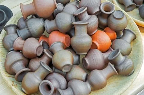 Clay jugs Stock Photos