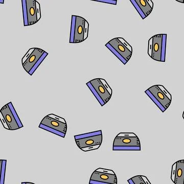 Clay mask men cosmetic vector seamless pattern Stock Illustration