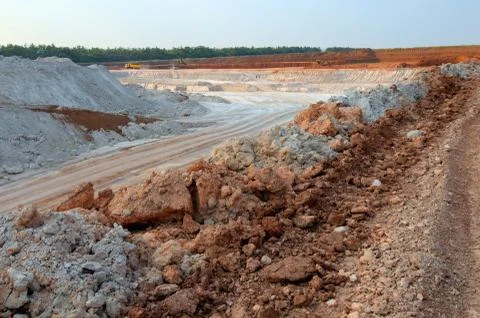 Clay mining Foto stock
