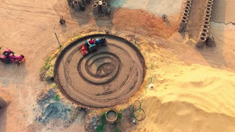 Clay Mixing And Brick Production Process At Manufacturing Yard Stock Footage 337133776