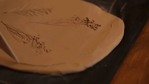 Clay molding in a pottery workshop close-up. To make objects from clay. Stock Footage 122588228