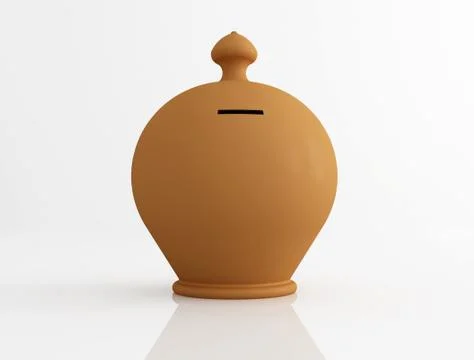Clay money box Illustrazione stock