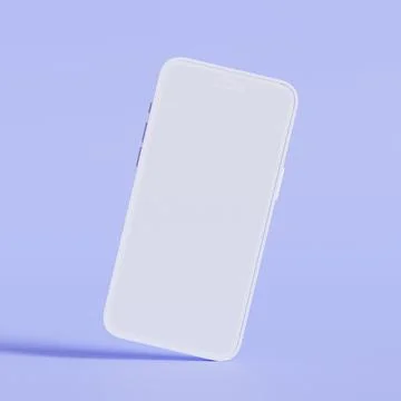 Clay phone 3D rendering illutration for mockup collection (2) 스톡 일러스트