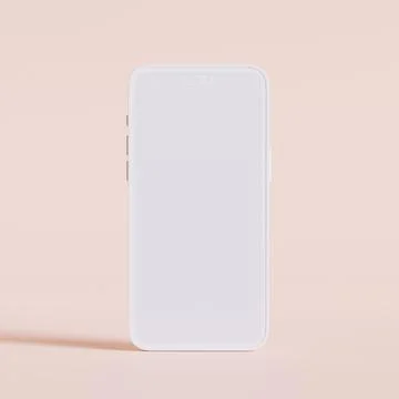 Clay phone 3D rendering illutration for mockup collection (1) Illustrazione stock