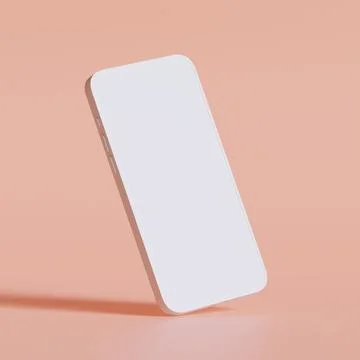 Clay phone 3D rendering illutration for mockup collection (3) イラスト素材