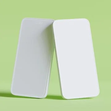 Clay phone 3D rendering illutration for mockup collection (11) Stock Illustration