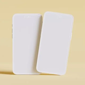 Clay phone 3D rendering illutration for mockup collection (12) Illustrazione stock